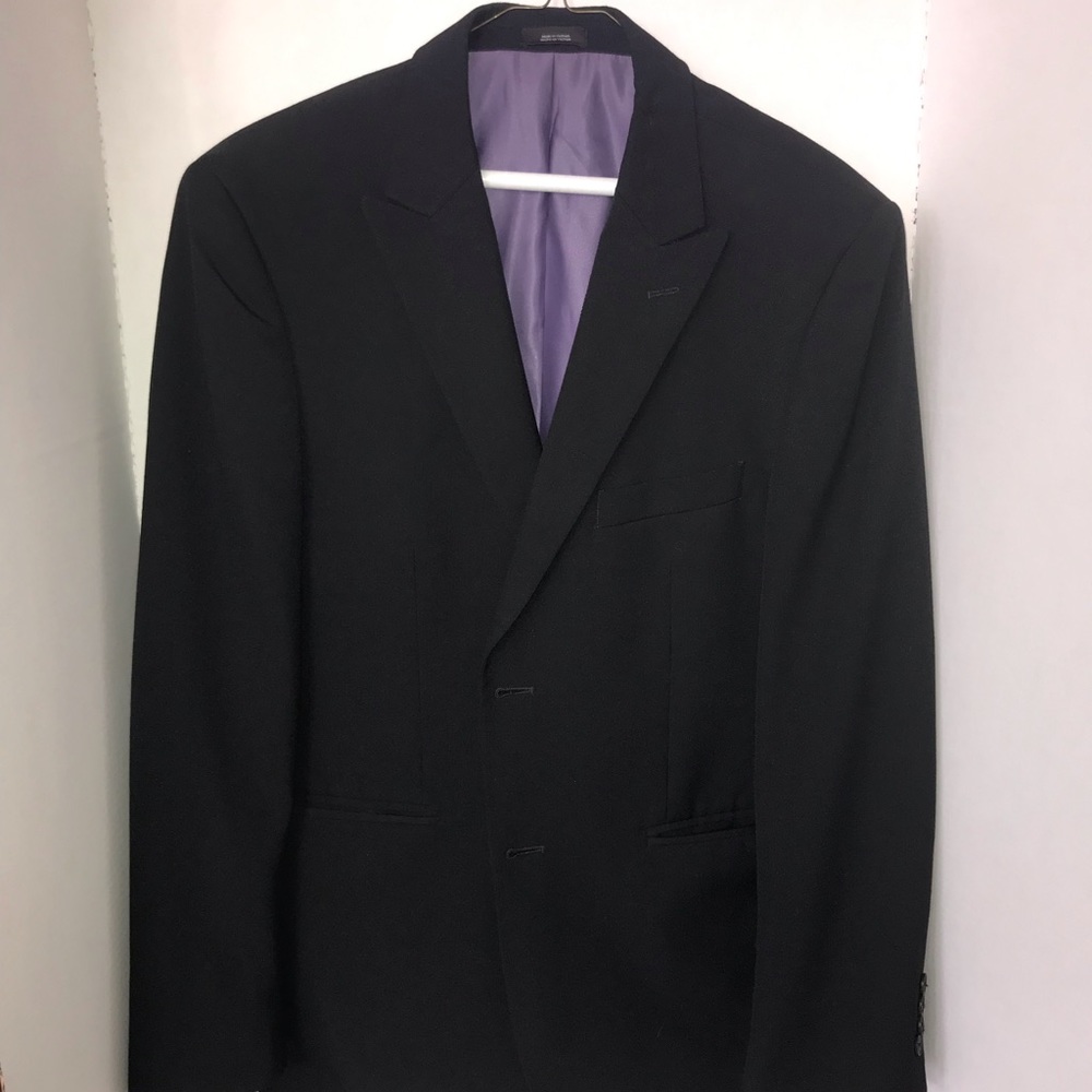 J Ferrar suit jacket, black and purple, size 40R
